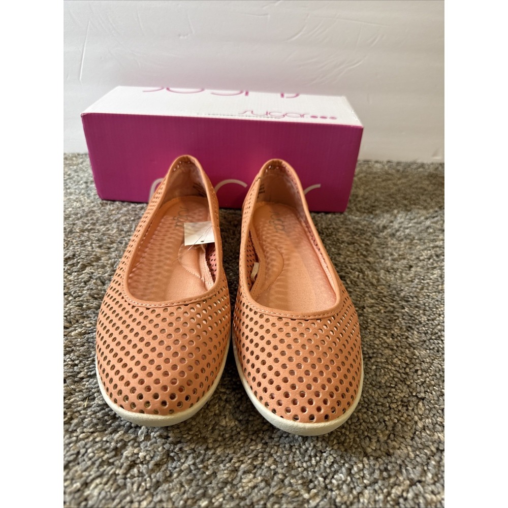 Women's Sugar Flats Vented Coral Size 11 New